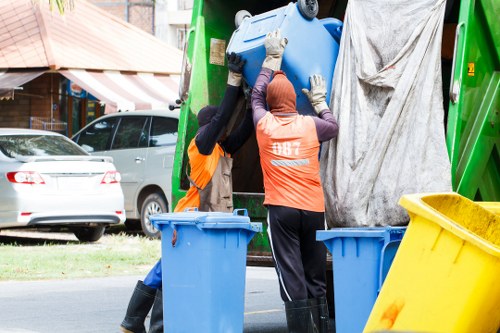 Professional house clearance team at work